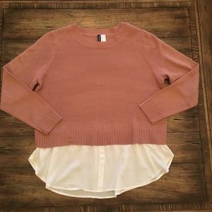 HM Divided mauve long sleeve sweater